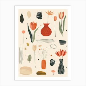Cute Objects Abstract Collection 7 Art Print