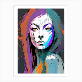 Abstract Female Portrait Art Print