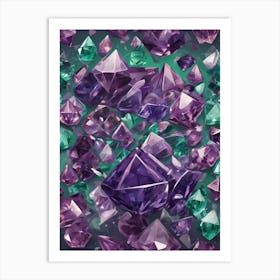 Purple Diamonds Art Print