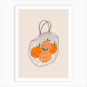 Oranges in Bag Print Art Print