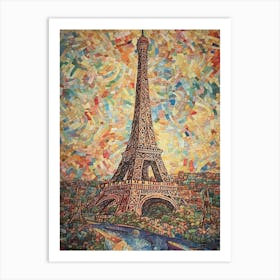 Eiffel Tower Paris France Paul Signac Style 5 Art Print