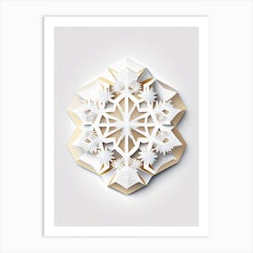 Hexagonal, Snowflakes, Marker Art 4 Art Print