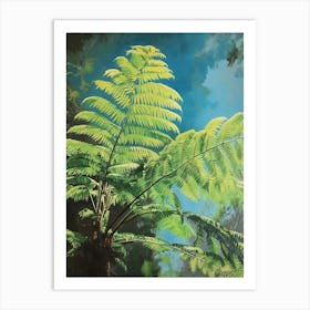 Australian Tree Fern Painting 4 Art Print