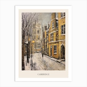 Vintage Winter Painting Poster Cambridge United Kingdom 2 Art Print