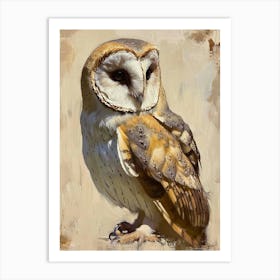 Australian Masked Owl Painting 8 Art Print