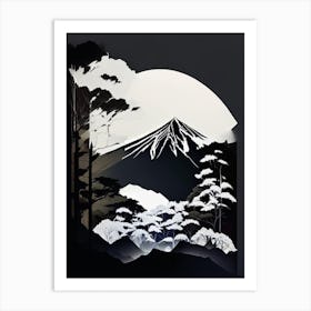 Fuji Hakone Izu National Park Japan Cut Out Paper Art Print