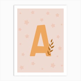 Cute Letter A Art Print