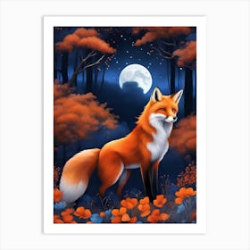 Fox In The Forest 2 Art Print