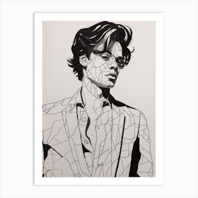 Harry Styles Line Drawing 1 Art Print