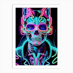 Neon Skull 32 Art Print