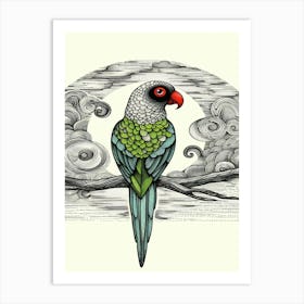 Juno Parrot On A Branch Art Print