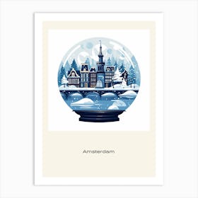 Amsterdam Netherlands 6 Snowglobe Poster Art Print