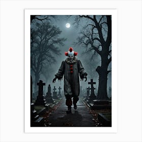 Creepy Laughter Among the Tombstones Art Print