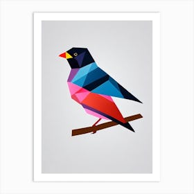 House Sparrow 2 Origami Bird Art Print