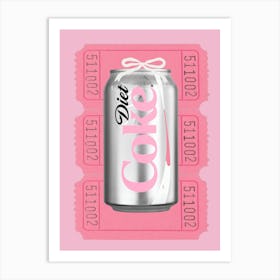 Diet Coke | Coquette Coke Lover’s Ticket Art Print