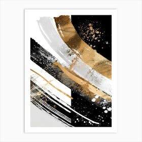 Abstract Gold And Black Canvas Print 1 Art Print