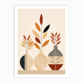 Three Vases 1 Art Print