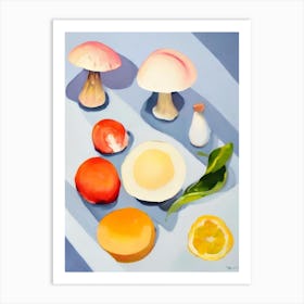 Mushroom Tablescape vegetable Art Print