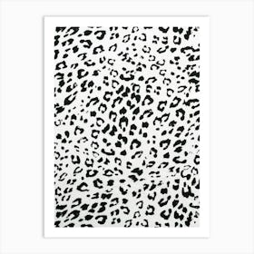 Black And White Leopard Print Art Print