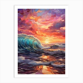 Sunset At The Beach 60 Art Print