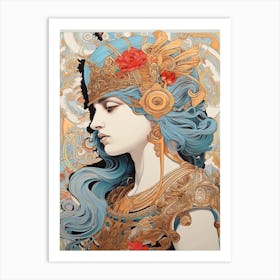 Athena Art Nouveau Art Print