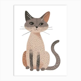 Chartreux Cat Clipart Illustration 7 Art Print