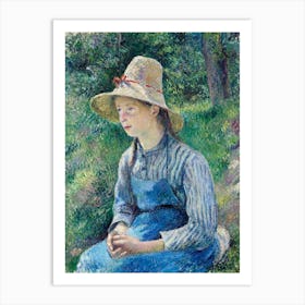 Peasant Girl With A Straw Hat (1881), Camille Pissarro Art Print