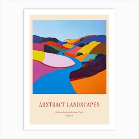 Colourful Abstract Northumberland National Park England 3 Poster Art Print