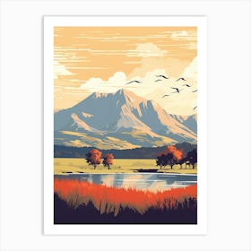 Mount Ararat Retro Poster 4 Art Print