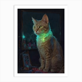 Glowing Cat Art Print