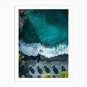 Black Sand Beach 1 Art Print