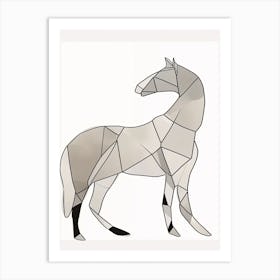 Horse Line Art Abstract 1 Art Print