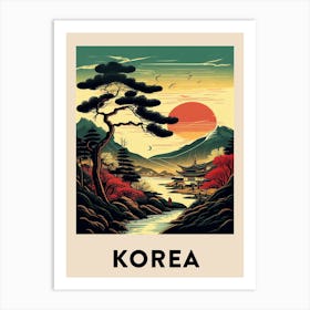 Korea 2 Vintage Travel Poster Art Print