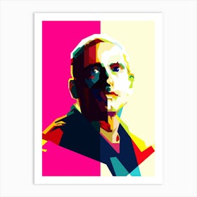 Pop Art WPAP Eminem American Genius Rap Singer Art Print