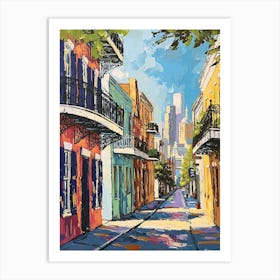New Orleans Cityscape Painting Style 1 Art Print