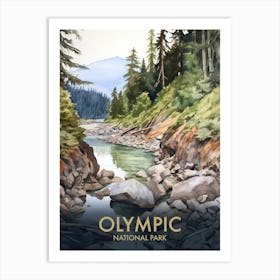 Olympic National Park Vintage Travel Poster 7 Art Print