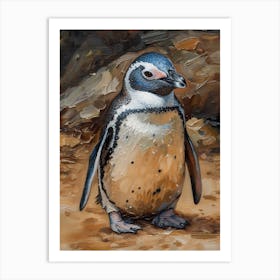 Adlie Penguin Kangaroo Island Penneshaw Oil Painting 2 Art Print