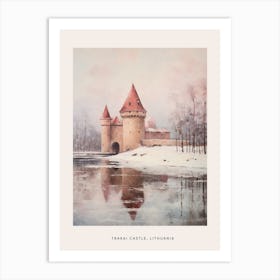 Dreamy Winter Painting Poster Trakai Castle Lithuania 1 Art Print