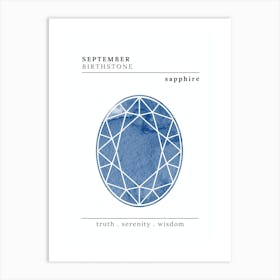 September Birthstone |Sapphire Art Print