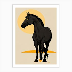 Black Horse 10 Art Print