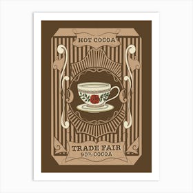 Hot Cocoa Retro Poster Art Print