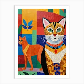 Egyptian Cats Art Print