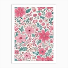 Pink Flowers 21 Art Print