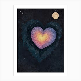 Heart In The Sky 1 Art Print