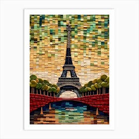 Paris Eiffel Tower Weave Art Print