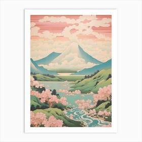 Mount Mitoku In Tottori, Japanese Landscape 3 Art Print