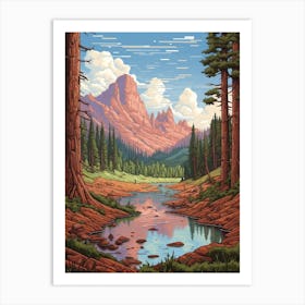 Lope National Park Pixel Art 4 Art Print