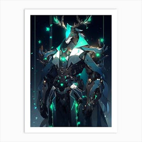 Deer Cybersuit Art Print