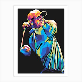 Tiger Woods Wpap Art Print