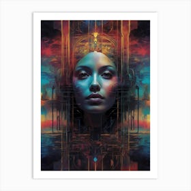 Futuristic Woman 3 Art Print